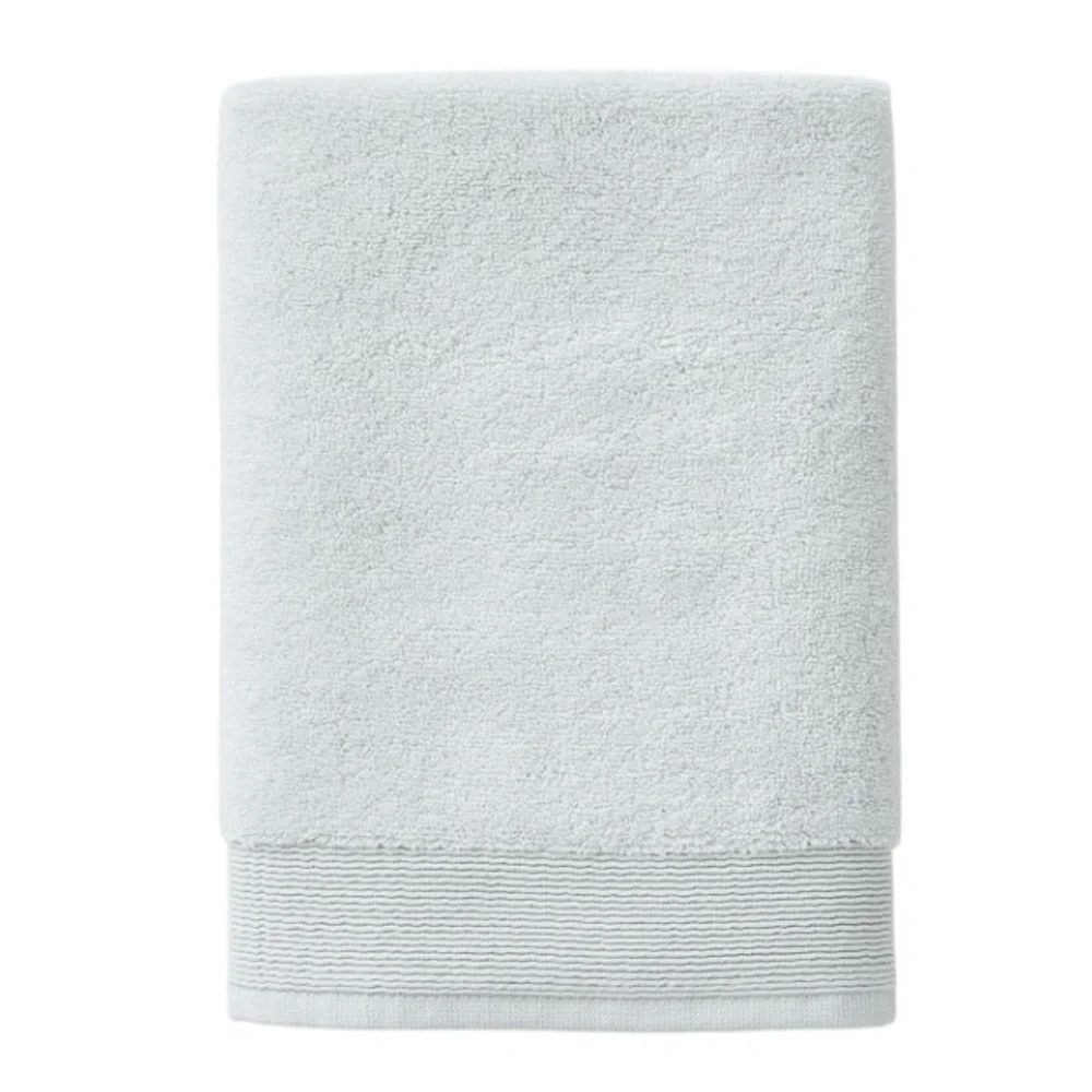 West Elm bundle hand towels LOT 2 organic ribbed fibrosoft green freshwater blue